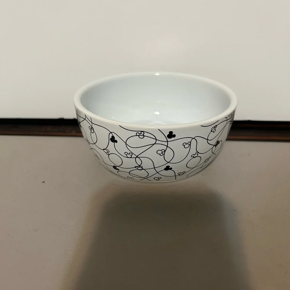 Disney White Bowl with Black Icon